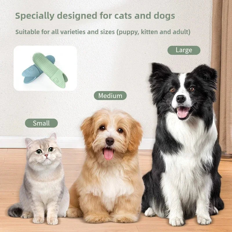 360° Pet Finger Toothbrush Silicone Dental Cleaner