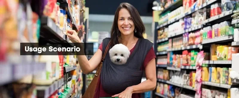 Soft Cotton Carrier Sling for Small Dogs and Cats– Adjustable & Hands-Free