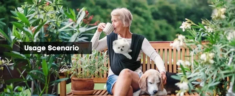 Soft Cotton Carrier Sling for Small Dogs and Cats– Adjustable & Hands-Free