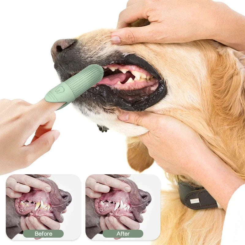 360° Pet Finger Toothbrush Silicone Dental Cleaner
