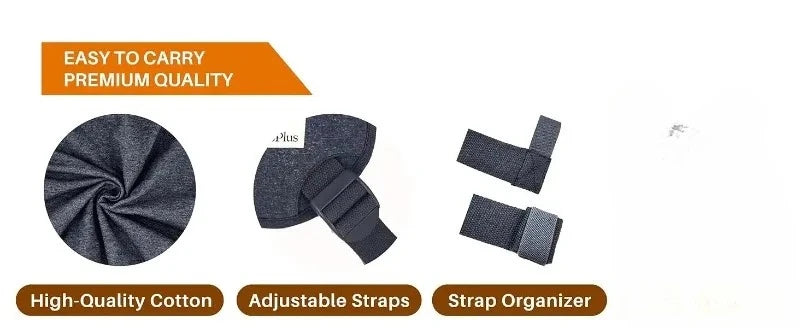 Soft Cotton Carrier Sling for Small Dogs and Cats– Adjustable & Hands-Free
