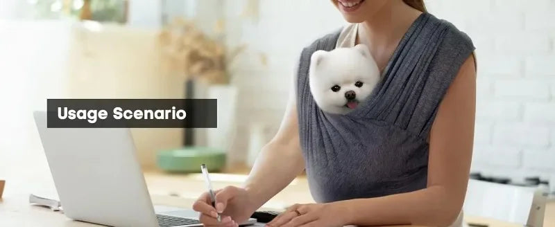 Soft Cotton Carrier Sling for Small Dogs and Cats– Adjustable & Hands-Free
