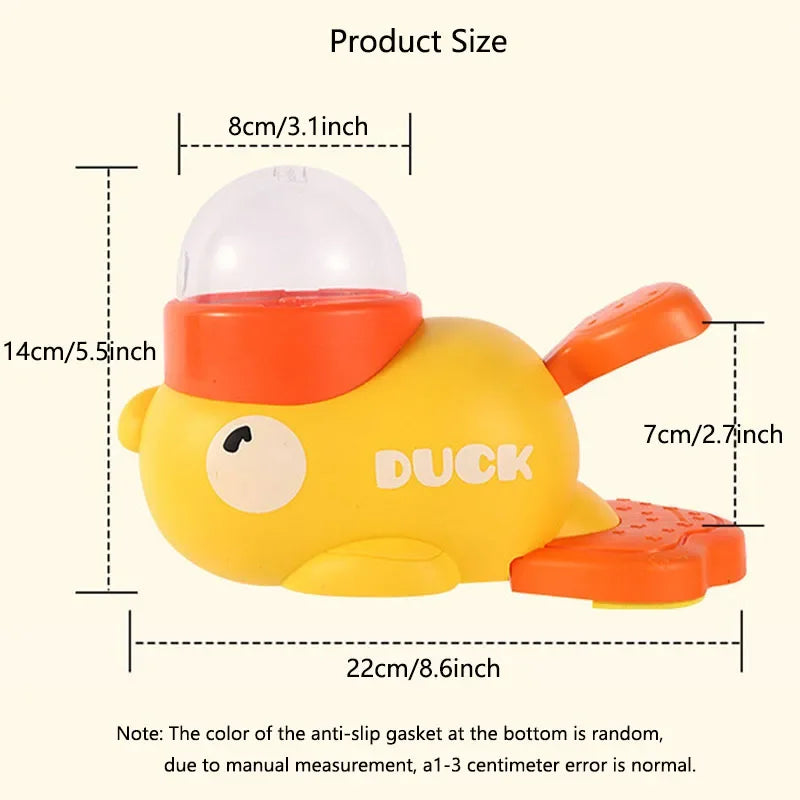 Yellow Duck Cat Treat Dispenser Toy