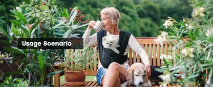 Soft Cotton Carrier Sling for Small Dogs and Cats– Adjustable & Hands-Free