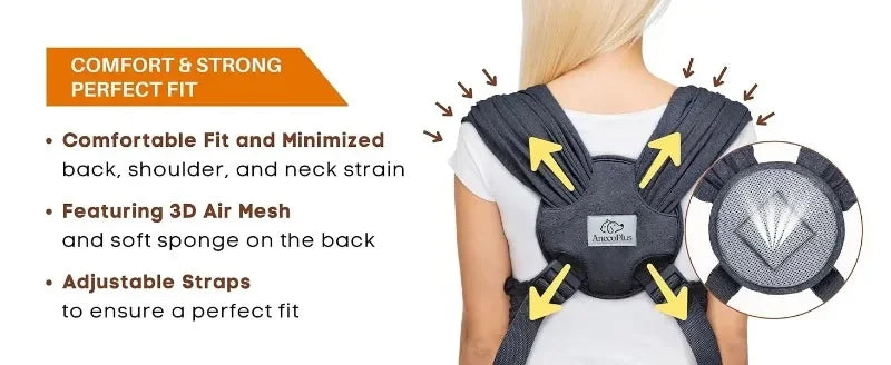 Soft Cotton Carrier Sling for Small Dogs and Cats– Adjustable & Hands-Free